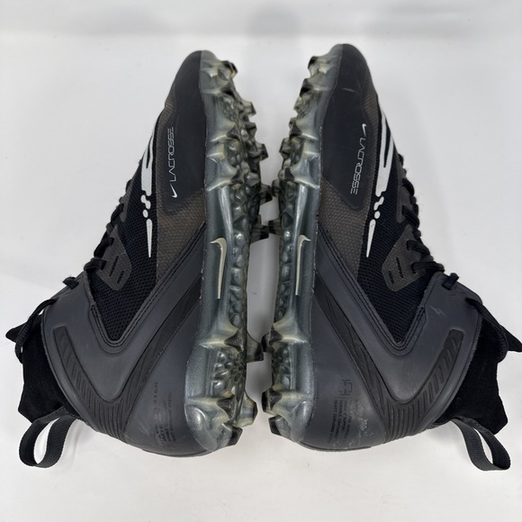 Nike Alpha Huarache 8 Elite LAX Lacrosse Cleats Black Size 10 CW4440-011 - Picture 6 of 11